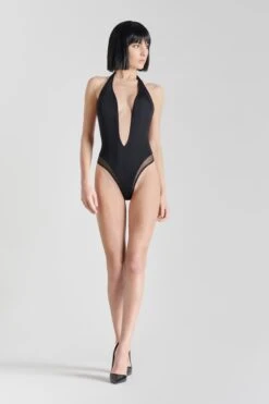 Maison Close Body String Col V - Pure Tentation 14 Maison Close Body String Col V - Pure Tentation -Maison Close Soldes 608076 pure tentation noir 1220