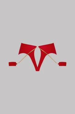 Maison Close String Taille Haute - Tapage Nocturne 13 Maison Close String Taille Haute - Tapage Nocturne -Maison Close Soldes Panty Tapage Nocturne Red 608651 4