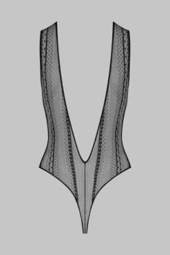 Maison Close Body String Col V - Sacré Cœur -Maison Close Soldes Vneck Bodysuit Sacre Coeur 560043 4